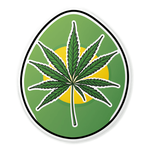 Hemp Seed Oil sticker illustration