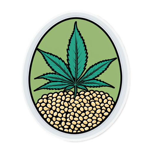 Hemp Seeds sticker illustration