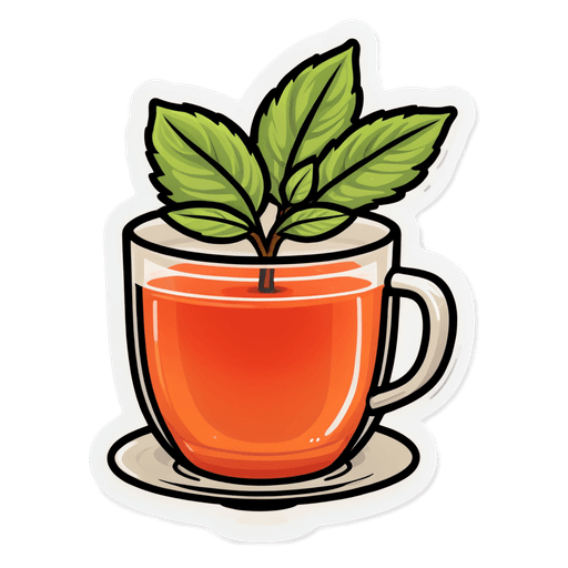 Herbal Tea sticker illustration