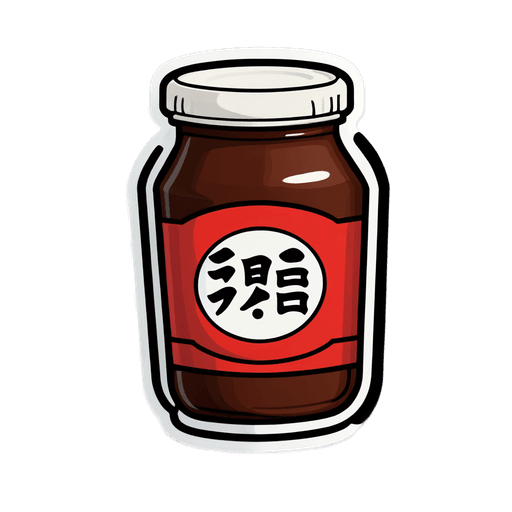 Hoisin Sauce sticker illustration