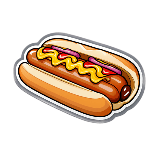 Hot Dogs sticker illustration