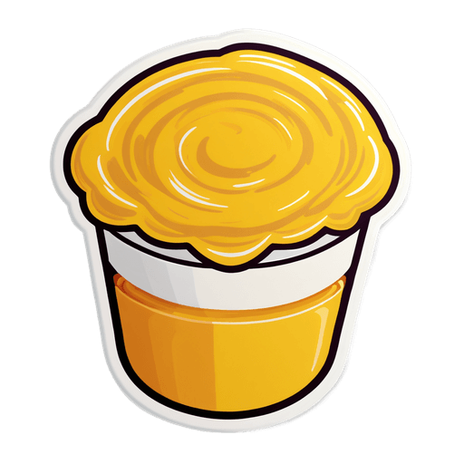 Hot Mustard sticker illustration