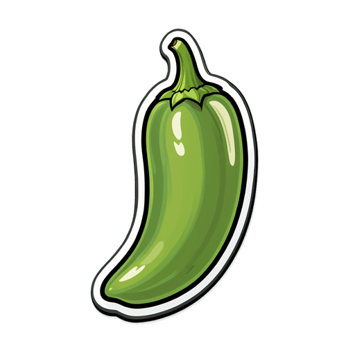 Jalapeño sticker illustration