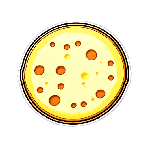 Jarlsberg Cheese sticker illustration