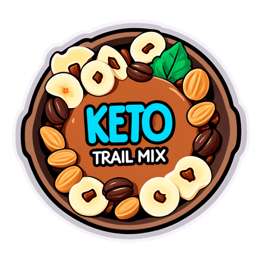Keto Trail Mix sticker illustration
