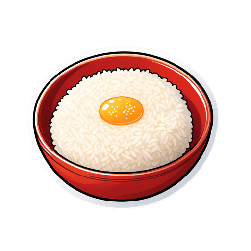 Konjac Rice (Shirataki) sticker illustration
