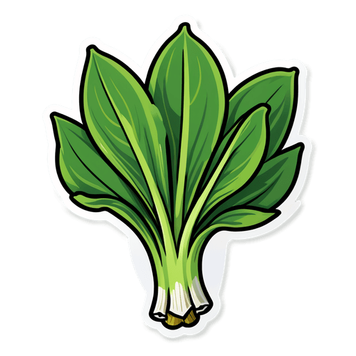 Leek sticker illustration