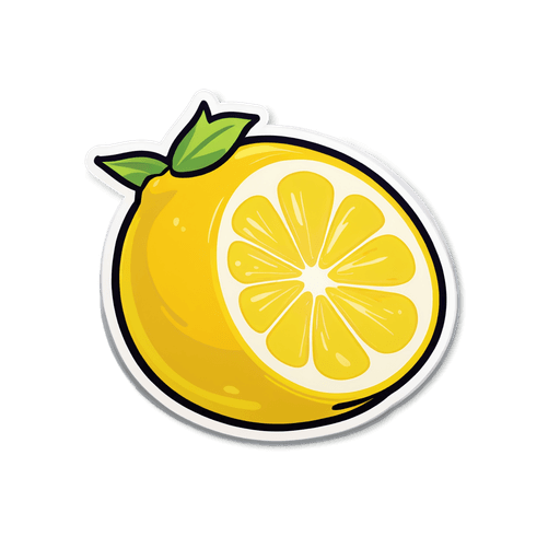 Lemon sticker illustration