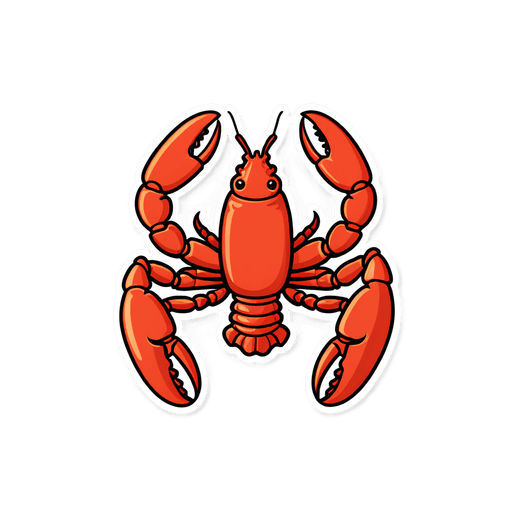 Lobster sticker illustration