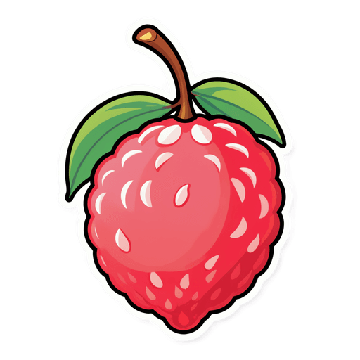 Lychee sticker illustration