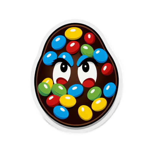 M&Ms sticker illustration
