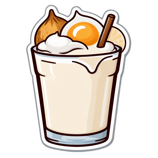 Macadamia Milk sticker illustration