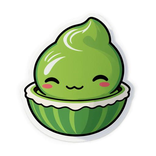 Matcha sticker illustration