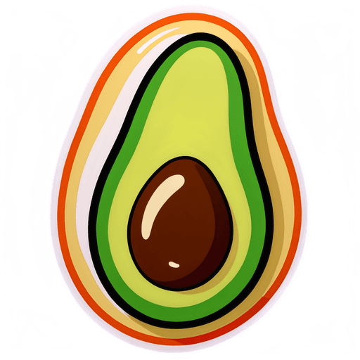 Avocado Mayo sticker illustration