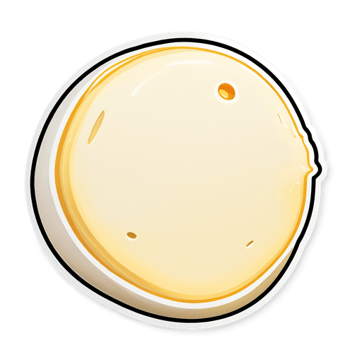 Mozzarella Cheese sticker illustration