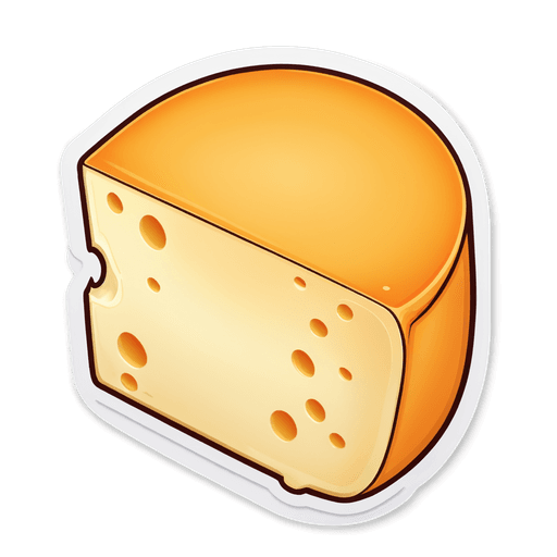 Muenster Cheese sticker illustration
