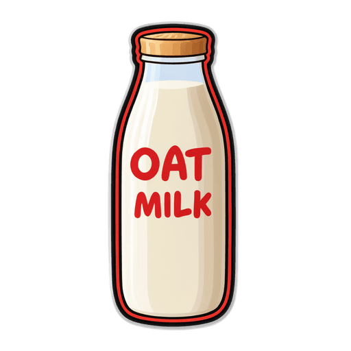 Oat Milk sticker illustration