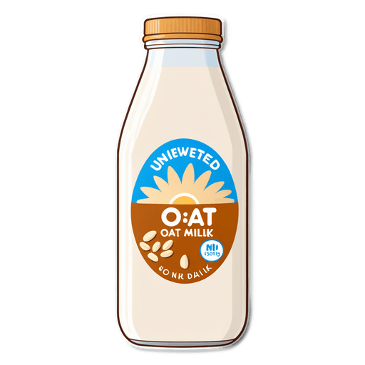 Oat Milk (Unsweetened) sticker illustration