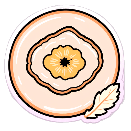 Oatmeal sticker illustration