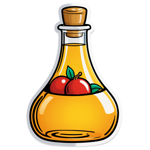 Oil & Vinegar sticker illustration