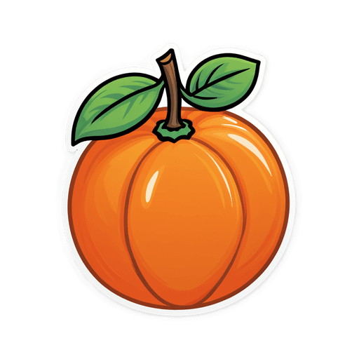 Orange sticker illustration