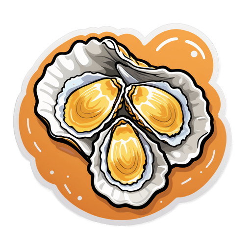 Oysters sticker illustration