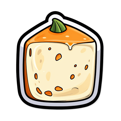 Paneer Cheese sticker illustration