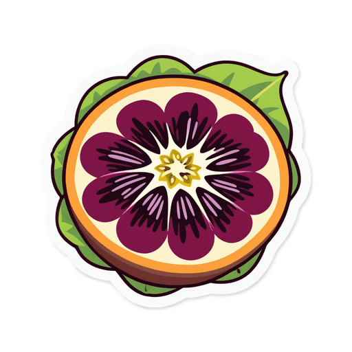 Passion Fruit sticker illustration