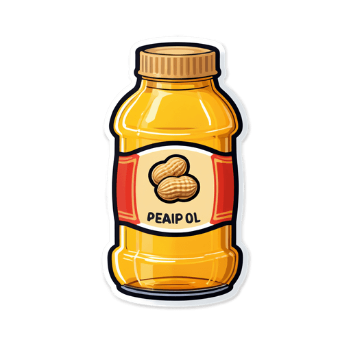 Peanut Oil sticker illustration