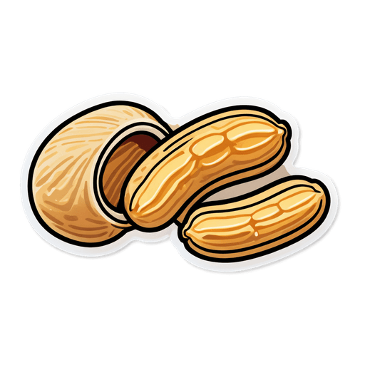 Peanuts (Raw) sticker illustration