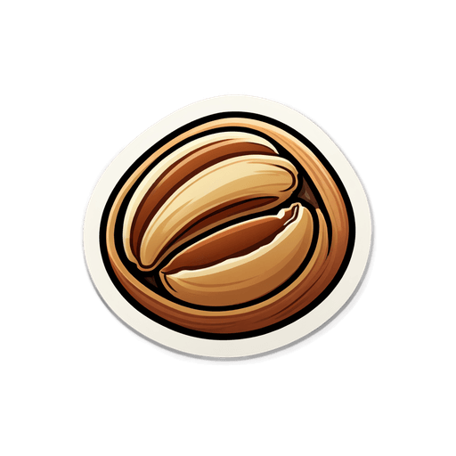 Pecans sticker illustration