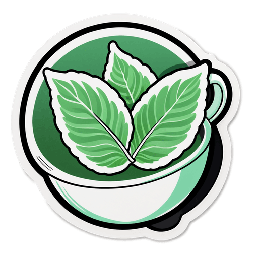 Peppermint Tea sticker illustration