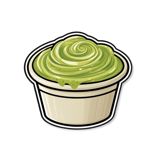 Pesto sticker illustration