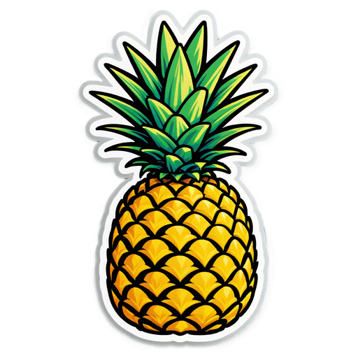 Pineapple Juice sticker illustration