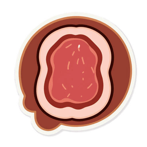 Pork Liver sticker illustration
