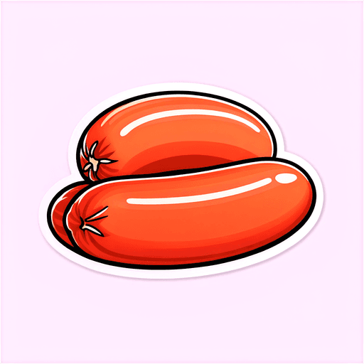 Pork Sausage sticker illustration