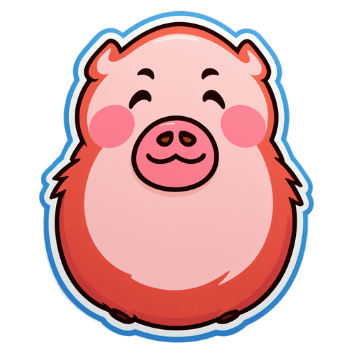Pork Shoulder sticker illustration