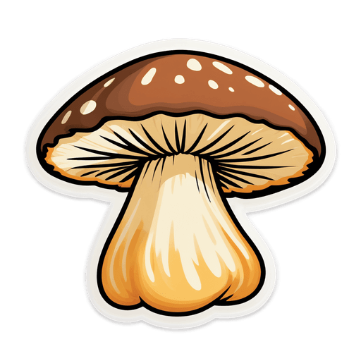 Portobello Mushroom sticker illustration