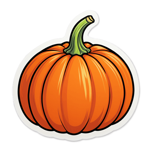 Pumpkin sticker illustration