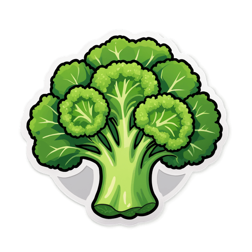 Riced Broccoli sticker illustration