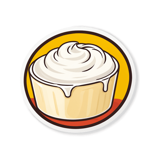 Ricotta Cheese sticker illustration