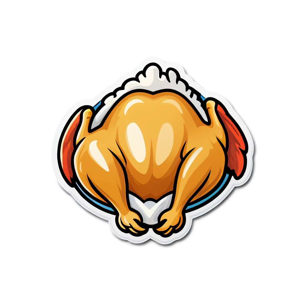Rotisserie Chicken sticker illustration