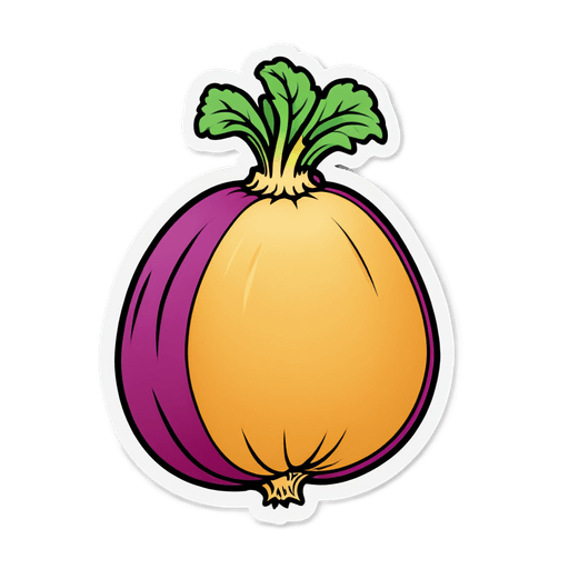 Rutabaga sticker illustration