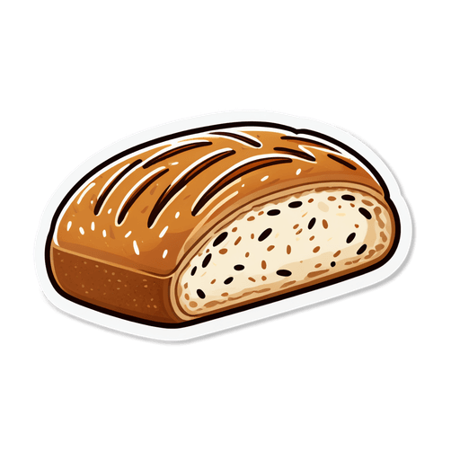 Rye Bread sticker illustration