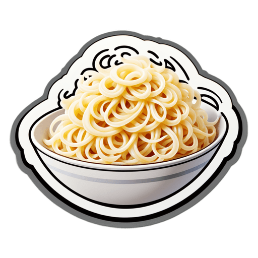 Shirataki Noodles sticker illustration