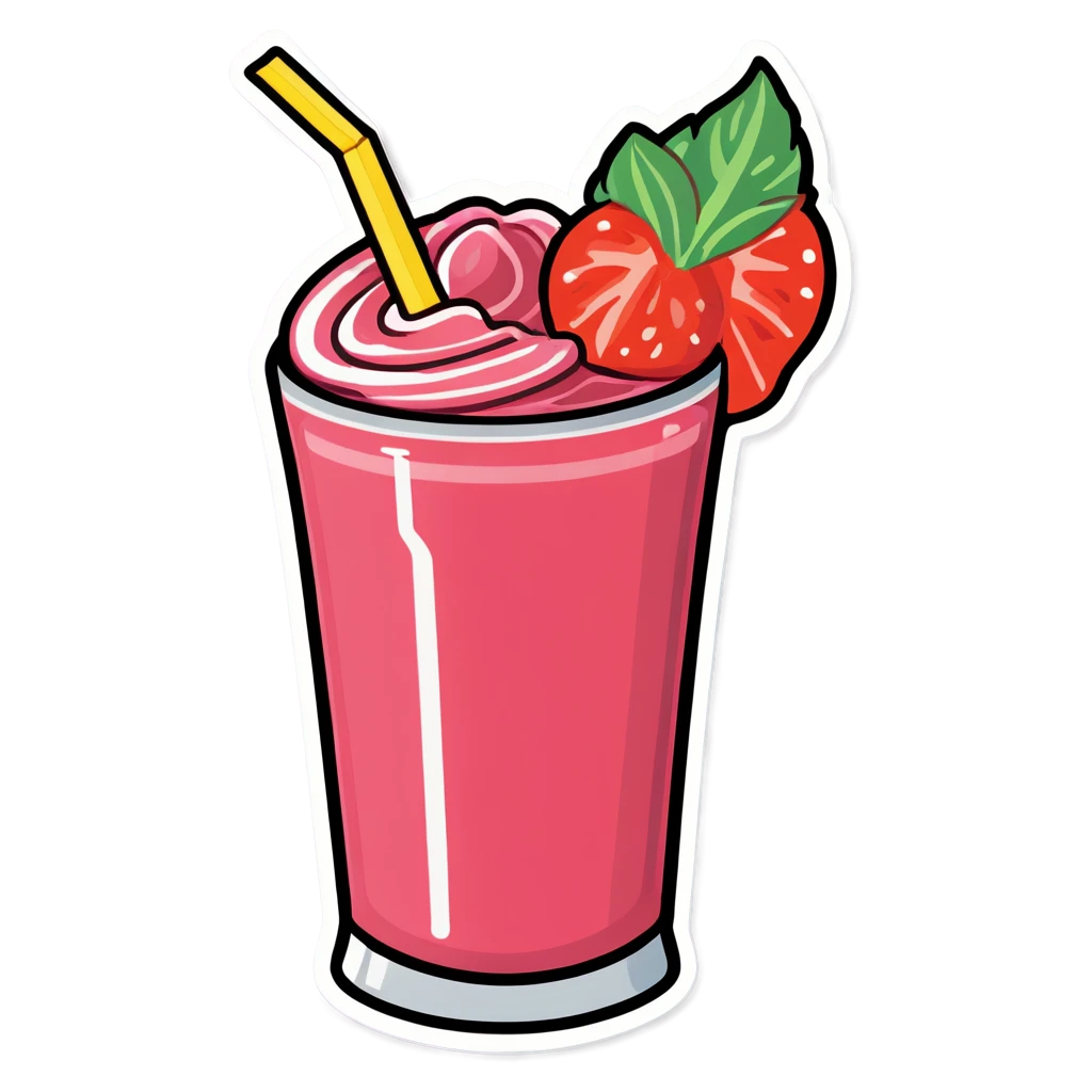 Smoothie sticker illustration