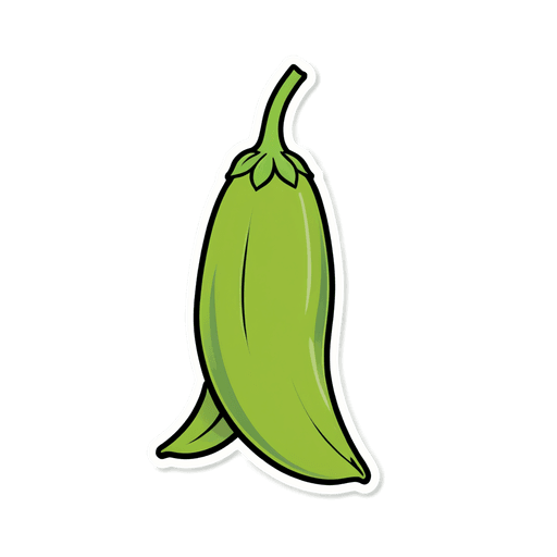 Snow Peas sticker illustration