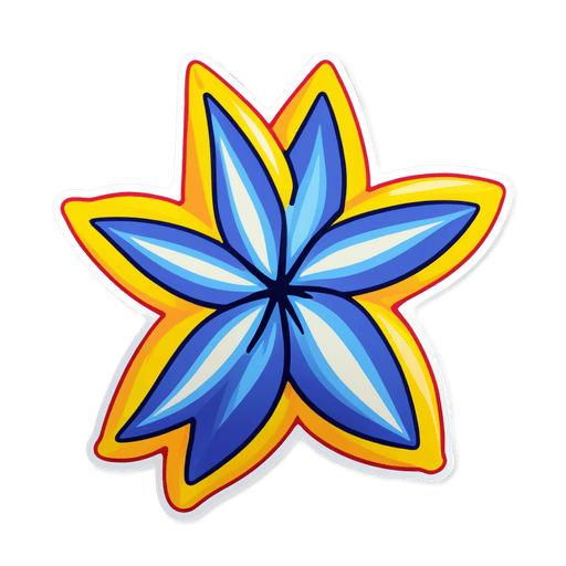 Starfruit sticker illustration