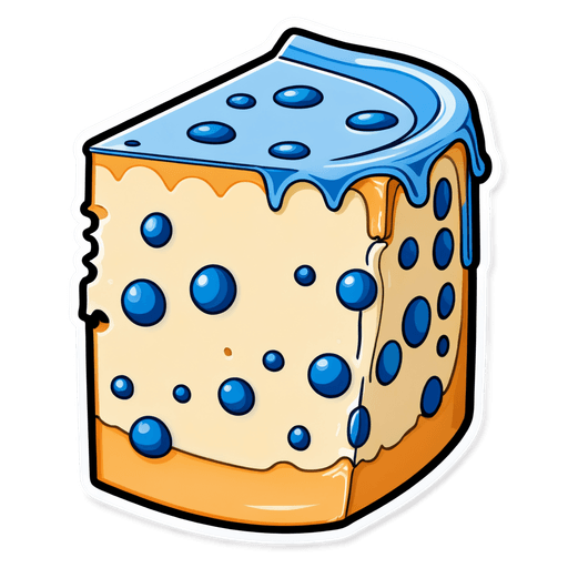 Stilton Cheese sticker illustration