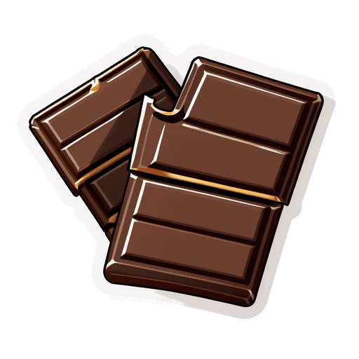 Sugar-Free Chocolate sticker illustration